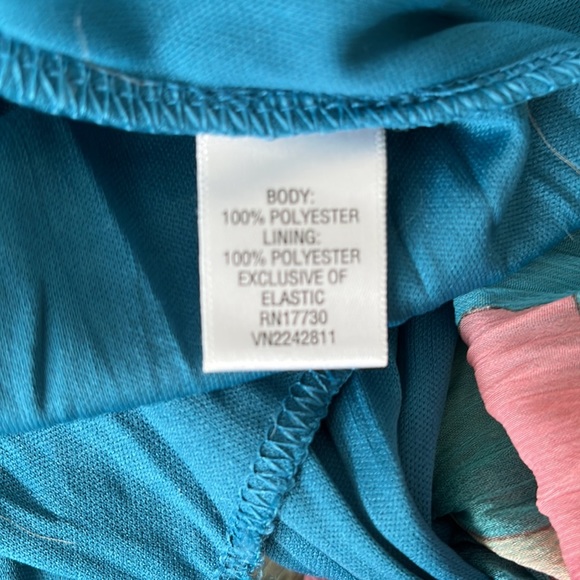 EUC Xhilaration turquoise floral maxi dress - Picture 9 of 10